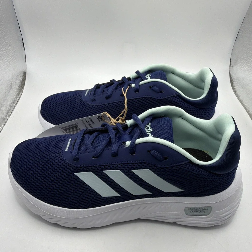 ADIDAS Women's Cloudfoam Pure Running Shoes Size 6 Blue, White & Green. New‎